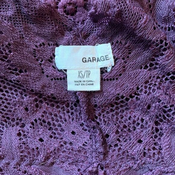 3 for $30! Garage lace purple tee. Size extra small - Picture 3 of 9
